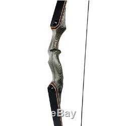 60'' Takedown Recurve Bow Archery Arrows Set 25-50lb Hunting Target Right Hand