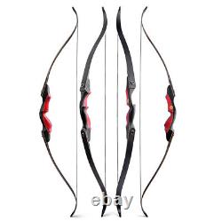60 Takedown Recurve Bow Kit Carbon Arrows 25-60lb Longbow Archery Hunting Shoot