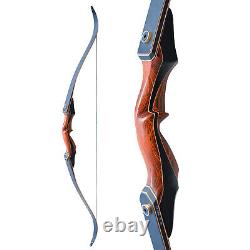 60 Takedown Recurve Bow Limb String Wooden Riser Right Hand Archery Hunting