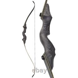 60 Takedown Recurve Bow Wooden Archery Shooting Hunt 25-65lbs Bamboo Core Limbs