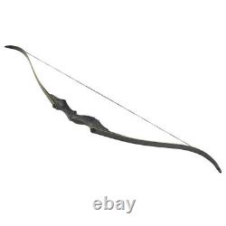 60 Takedown Recurve Bow Wooden Archery Shooting Hunt 25-65lbs Bamboo Core Limbs