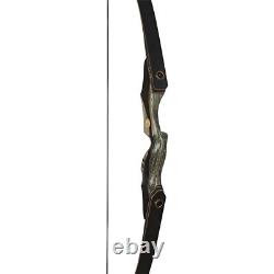 60 Takedown Recurve Bow Wooden Riser with Bow Stringer 30-50lbs Hunting Archery