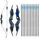 60 Wooden Archery 25-50lbs American Hunting Takedown Recurve Bow&Arrow Set