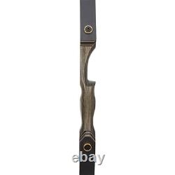 60 Wooden Riser Archery Recurve Bow Right / Left Hand Hunting Target 25-50lbs