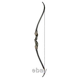 60 Wooden Riser Archery Recurve Bow Right / Left Hand Hunting Target 25-50lbs