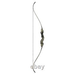 60 Wooden Riser Archery Recurve Bow Right / Left Hand Hunting Target 25-50lbs