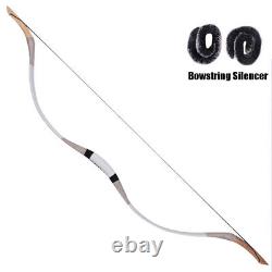 60 lbs Traditional Handmade Recurve Bow Longbow Cowhide Horsebow for Hunting