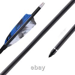 6025-50lbs Archery Wood Riser RH/LH Takedown Recurvebow Natural Feather Arrows