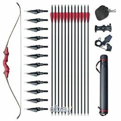 60lb Archery Takedown Recurve Bow Kit 60inch Longbow Set Right Hand Hunting