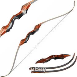 60lbs Archery Takedown Recurve Bow Right Hand 58'' US Hunting Long Bow