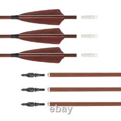 62 Archery ILF Recurve Bow and Carbon Arrows with Real Feathers Set for Target