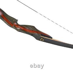62 Archery Recurve Bow American Hunting Bow Longbow Takedown Wooden 20-50lbs