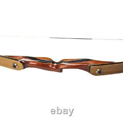 62 Longbow 25-55lbs Takedown Recurve Bow Traditional Wooden Archery Hunting Bow
