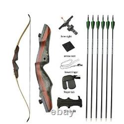 62 Powerful Archery Recurve Bow Set And Arrow Outdoor Hunting Shooting 40-50lbs