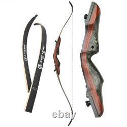 62 Recurve Bow Hunting Bow Shooting 20-50lbs Takedown Bow Wood Longbow Archery
