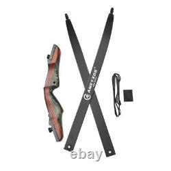 62 Recurve Bow Hunting Bow Shooting 20-50lbs Takedown Bow Wood Longbow Archery