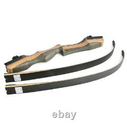 62 Wooden Recurve Bow 30-50lbs Takedown Bamboo Core Limbs Archery American Hunt