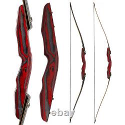 64 Archery Wooden Riser Takedown Hunting Longbow Right Hand 25-50lb Recurve Bow