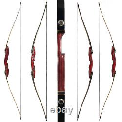 64 Archery Wooden Riser Takedown Hunting Longbow Right Hand 25-50lb Recurve Bow