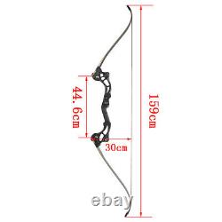 64 Takedown Recurve Bow Archery Shooting Hunting 30-55lbs Bamboo Core Limbs