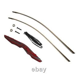 64 Wooden Hunting Longbow Take Down Recurve Bow RH 25-50lb Traditional Archery