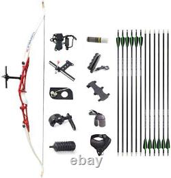 66 68'' 70'' Archery Takedown Recurve Bow Arrows Set 12-40lbs Target Shooting