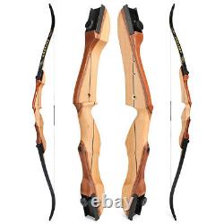 66'' 68'' 70'' Takedown Recurve Bow 14-40lbs Limbs Wooden Archery Target Hunting