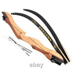66 68 70 Takedown Recurve Bow 14-40lbs Wooden Archery Target Hunting Practice