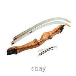 68 Archery Takedown Recurve Bow Wooden 18-38lbs Carbon Arrows Target Hunting