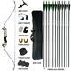 70lb Archery Recurve Bow Takedown Arrows Right Hand Hunting Whole Set Adult Set