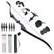 Adult Recurve Bow 30-70lbs Takedown Hunting Beginner Set RH 54'' Target Portable