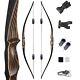 Archery 54 Traditional Bow Set Hunting One-Piece Wooden Longbow Laminated Limbs