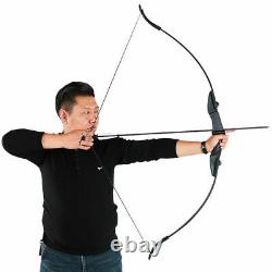 Archery 57 Takedown Recurve Bow Hunting & 6x Target Carbon Arrows Set Practice