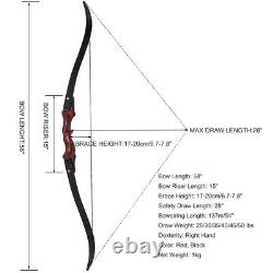 Archery 58 ILF Recurve Bow 15 Wooden ILF Riser Hunting Target Practice 20-50lb