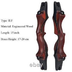 Archery 58 ILF Recurve Bow 15 Wooden ILF Riser Hunting Target Practice 20-50lb