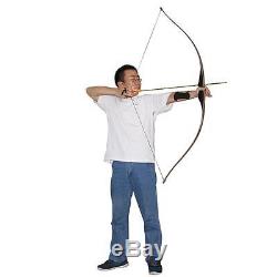 Archery 60'' Hunting Recurve Bow Wooden Riser Right Hand Longbow Shooting Target