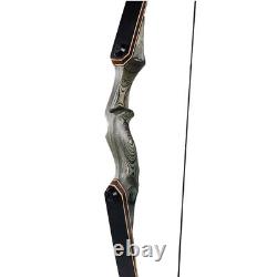 Archery 60 Takedown Recurve Bow & 12x Arrow Hunting set WOOD RISER Bow 25-50lbs