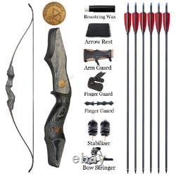 Archery 60 Takedown Recurve Bow & Arrow for Right Hand Hunting Target 30-50lbs