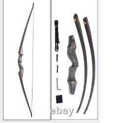 Archery 60 Takedown Recurve Bow Arrows Right Hand Black Hunter Bow 30-60lb