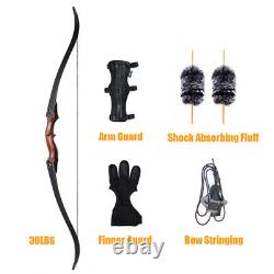 Archery 60 Takedown Recurve Bow Wooden Riser for 30-50lbs RH Bow Hunting Target