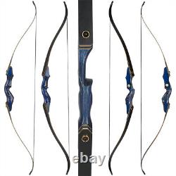 Archery 60 Takedown Wooden Recurve Bow Longbow for Adults Hunting & Target