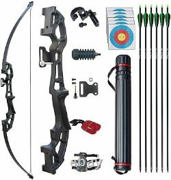 Archery Adult Takedown Recurve Bow Arrow Set Hunting Target Practice Longbow