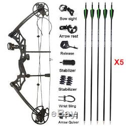 Archery Compound Bow 30-70lbs Bow Arrows Sight Stabilizer Hunting Shooting