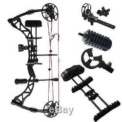 Archery Compound Bow Black Right Hand Hunting Kit Adult 35-70Lbs Pro Shooting