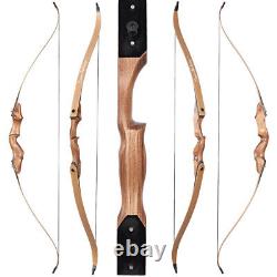 Archery Hunting 60 Wooden Riser Takedown Recurve Bow RH with Laminated Limbs