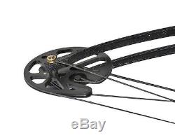 Archery Hunting Compound Bow Black 35-70# Right Hand With Fiberglass Bow Limbs