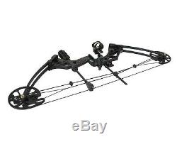 Archery Hunting Compound Bow Black 35-70lbs Right Hand With Fiberglass Bow Limbs