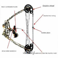 Archery Mini Compound Bow Set 45 Lbs Arrow Bow Fishing Hunting Right & Left Hand