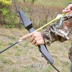 Archery Recurve Bow Takedown 40lbs Straight Bow Fiberglass Arrows Hunting Shoot