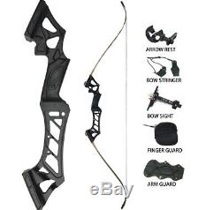 Archery Recurve Takedown Bows Sets 40LBS Hunting Target 57 Practice Right Hand